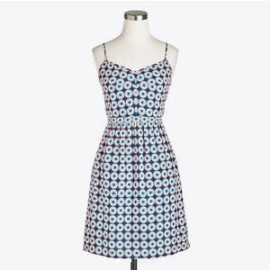 J. Crew Blue and White Patterned Dress